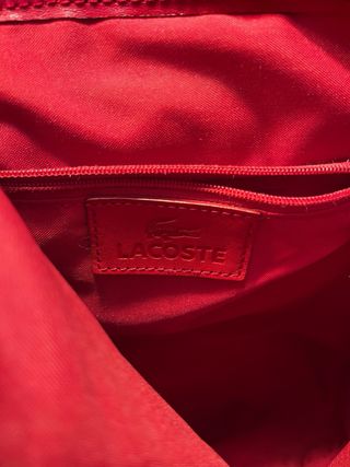 Zainetto Lacoste vera pelle rosso