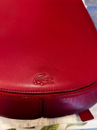 Zainetto Lacoste vera pelle rosso