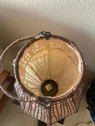 Lámpara de pie estilo bohemio con mando