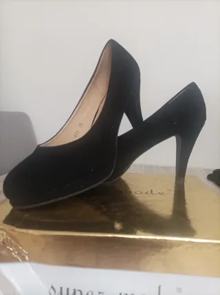 Zapatos de tacón Super Mode negros talla 40