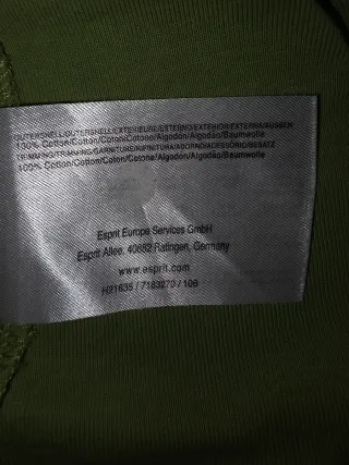 Camiseta Esprit XL manga larga verde