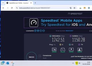 Tarjeta WiFi 6E AX210 y Bluetooth 5.2 5400 Mbps.