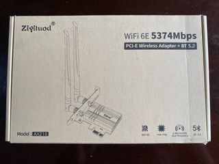 Tarjeta WiFi 6E AX210 y Bluetooth 5.2 5400 Mbps.