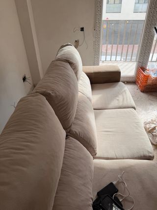 Sofá modular 3 plazas beige/marrón