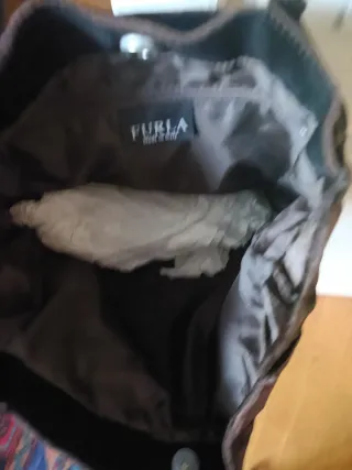 Borsa Furla in velluto marrone