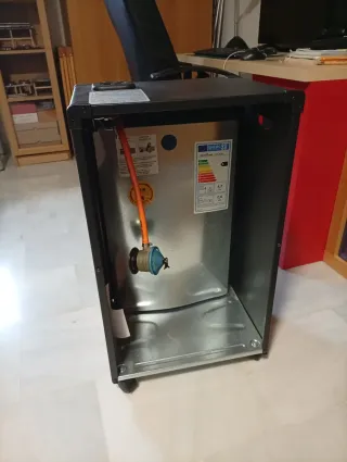 Estufa de gas llama azul