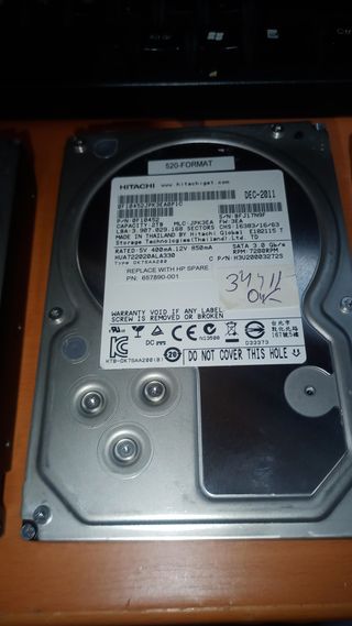 Lote 3 Discos Duros Hitachi 2TB + 3TB