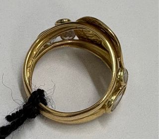 Anillo Oro Medusa con Circonitas