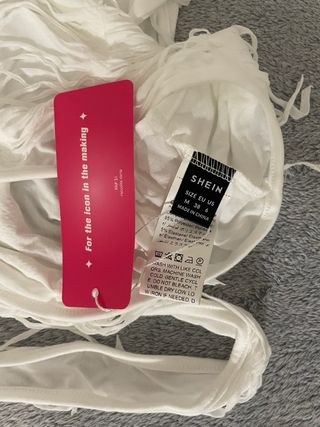 Conjunto SHEIN Top y Falda Pantalón Blanco
