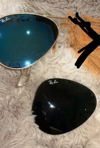 Cristales Ray Ban Originales Azul y Negro