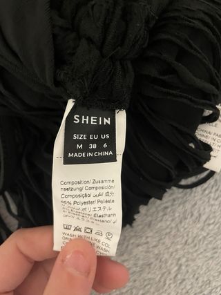Conjunto Shein Top y Falda Pantalón Negro