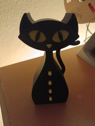 Joyero gato negro con detalles amarillos