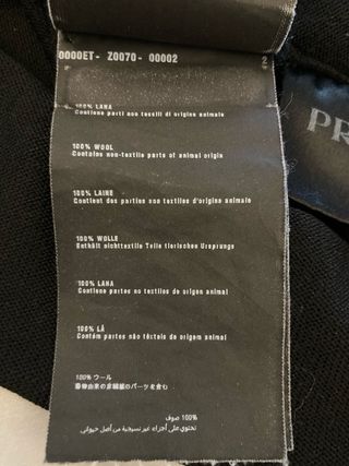 Cardigan Prada Lana Nero Tg 48