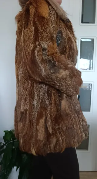 Abrigo de piel de zorro.