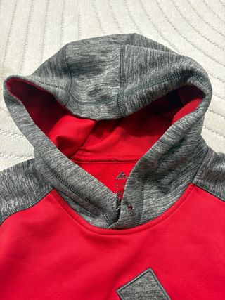 Adidas Hoodie Performance Vermelho & Cinza Mescla