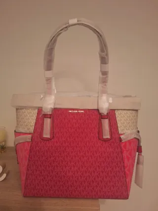 Bolso Michael Kors Nuevo Beige y Rosa