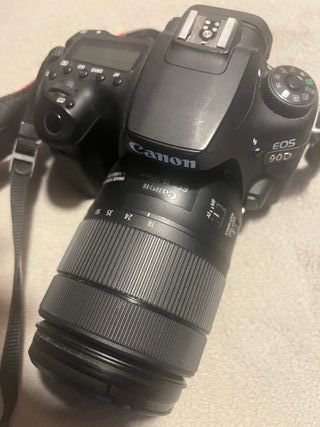 Canon 90D Cámara + Objetivos + flash Godox V1