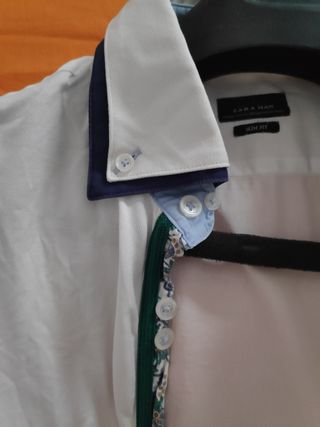 Camisa Zara Man Blanca Vestir