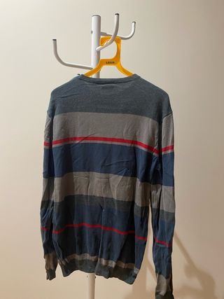 Jersey Volcom Rayas Azul y Gris