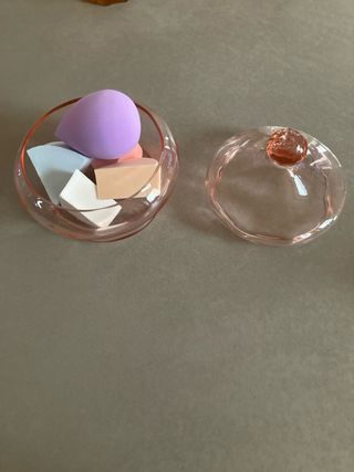 Set 3 bottiglie in vetro colorato