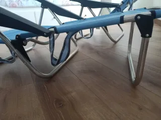 2 Sillas Plegables Playa Azul/Plata