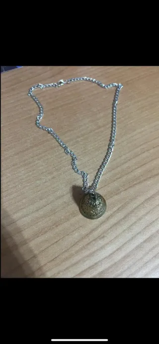 Collana campana portafortuna oro/argento