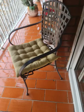 Sillas Terraza/Jardín Metal y Tela