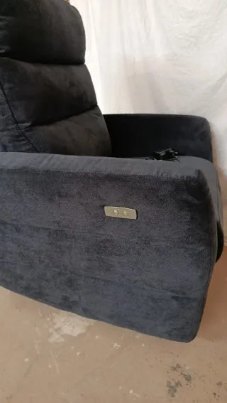 Poltrona relax elettrica blu scuro