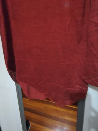 Camiseta larga punto Stradivarius T. S Roja