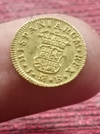 Moneda Fernando VI 1756 Oro,medio escudo o durillo
