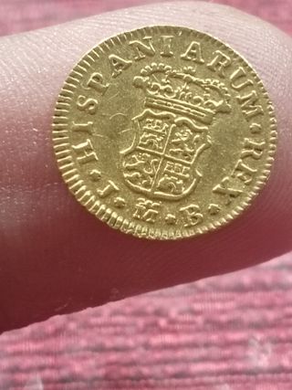 Moneda Fernando VI 1756 Oro,medio escudo o durillo