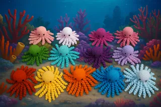 Pulpitos Amigurumis de Colores