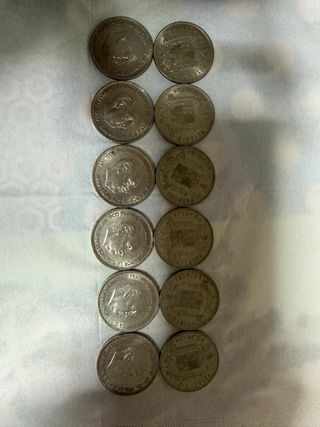 12 Monedas 5 Pesetas 1949 Francisco Franco