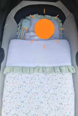 Saco para capazo con estampado floral