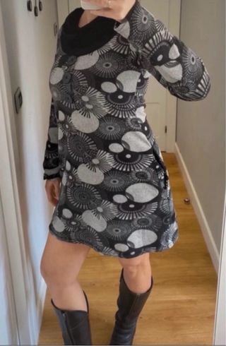 Vestido de invierno estampado