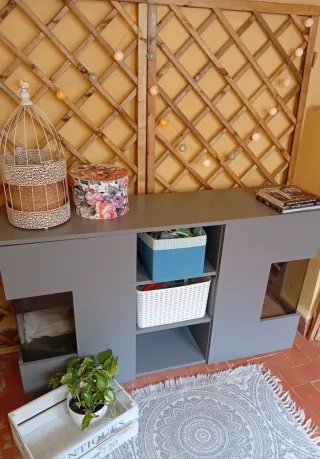 Mueble de salón almacenaje y vitrina TV aparador