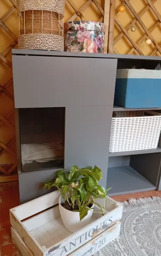 Mueble de salón almacenaje y vitrina TV aparador