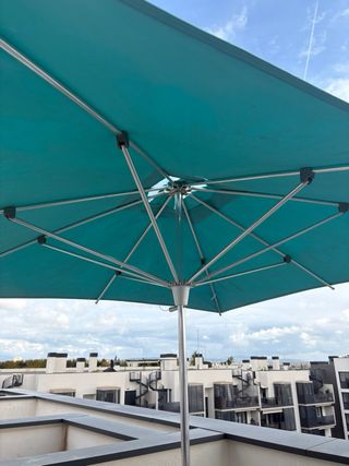 Sombrilla terraza grande turquesa