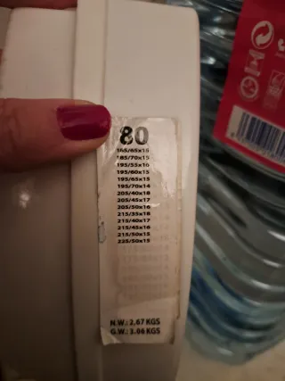 2x1 Cadenas de nieve distinta medida