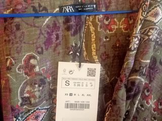 Vestido Zara Boho Talla S Multicolor