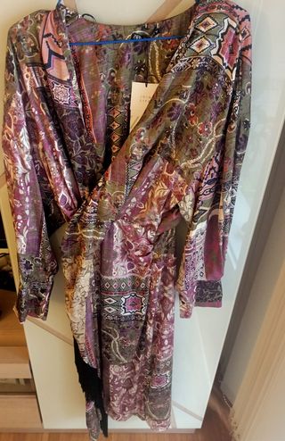 Vestido Zara Boho Talla S Multicolor