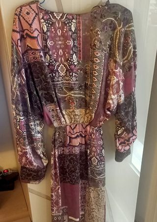 Vestido Zara Boho Talla S Multicolor