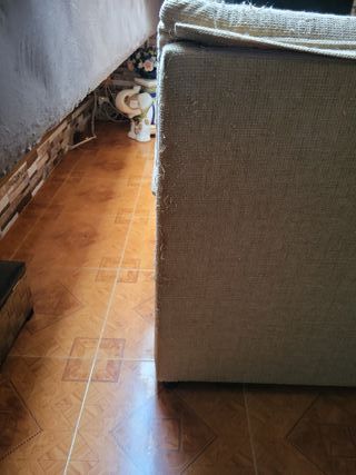 Sofá modular beige de tela