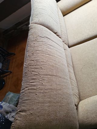 Sofá modular beige de tela