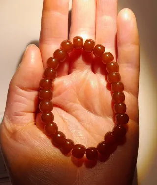 Pulsera Jade Marrón elástica con Certificado