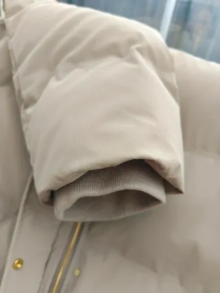 Anorak plumífero Zara Beige T. XXL