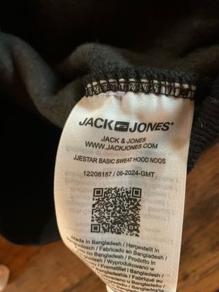 Sudadera Jack & Jones Negra con Forro Polar