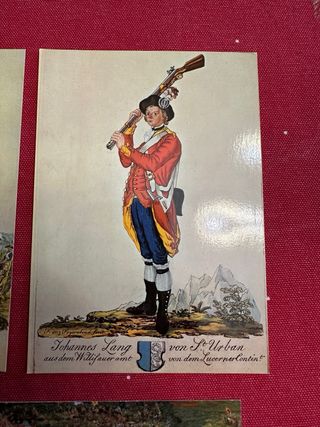 Lote de 5 Postales Militares Históricas