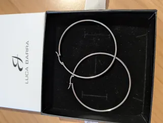 Orecchini a cerchio Luca Barra Argento