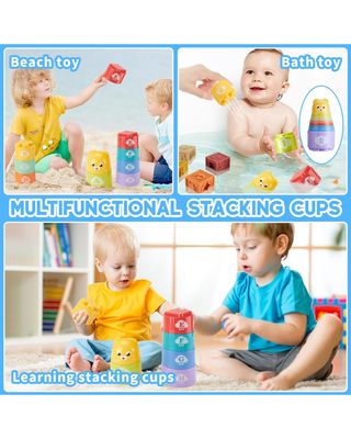 ★ Juego Montessori 5 en 1 para Bebés 6M+